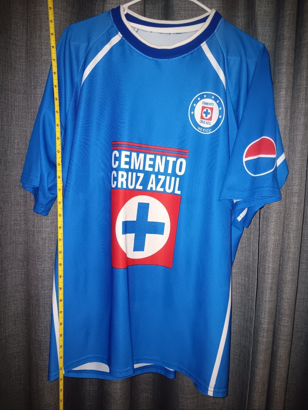 Russell Athletic Blue Cruz Azul Soccer Jersey with Red & White Accents